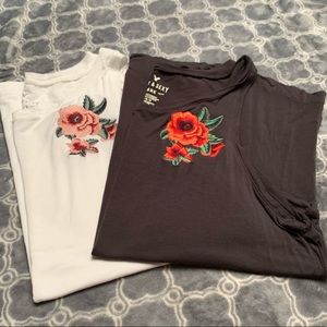 2 American Eagle embroidered tanks